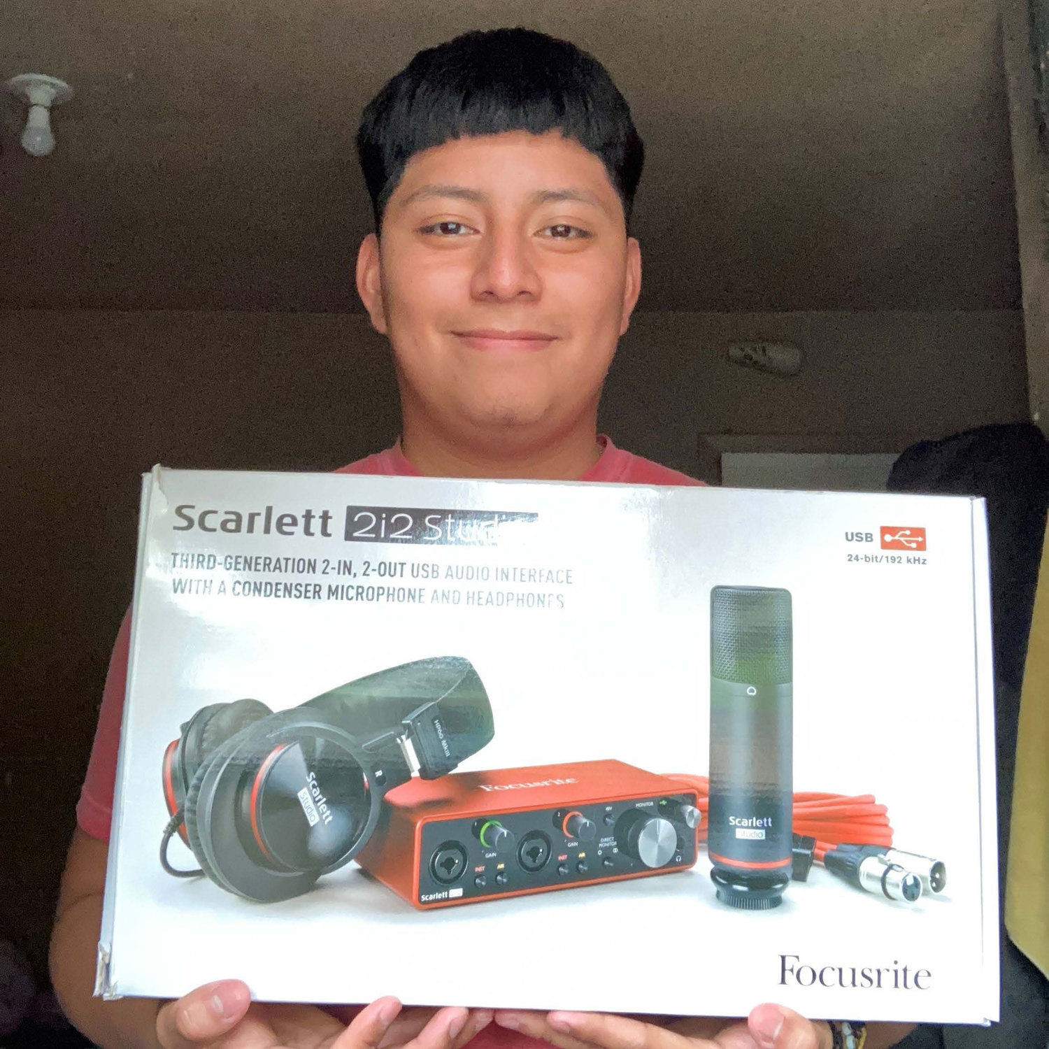 Elvis Velasquez used the funds to help purchase equipment to support his dreams of becoming a music producer.